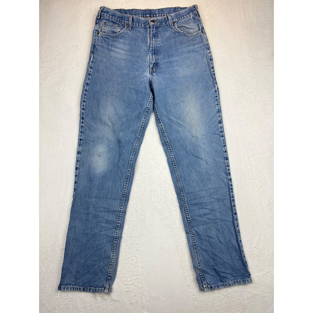 Vintage Carhartt B18 DST Relaxed Fit‎ Light Wash Denim Mens 38x36 Y2K Fade